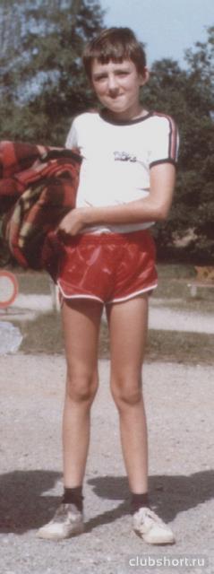 1980s sporty nylon shorts boy